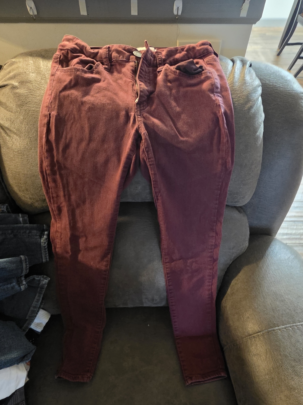Burgundy Skinny Jeans